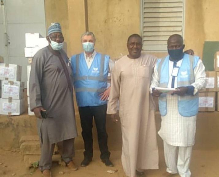 De gauche à droite : Mamane Allagouma, Thierry Calot, Saïdou Kiassa et Younoussa Adamou 